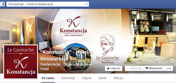 Fanpage Facebook dla restauracji Le Gavroche