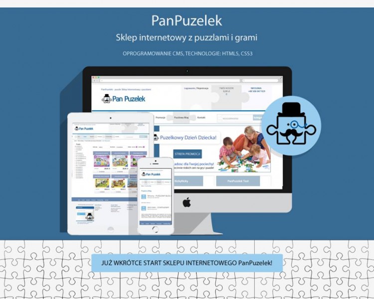 Sklep internetowy PanPuzelek - stworzenie sklepu internetowego z puzzlami