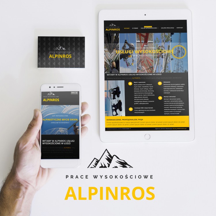 Projekt i stworzenie strony internetowej dla Łódzkiej Grupy Wysokościowej ALPINROS