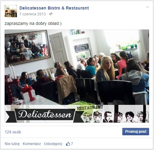 bloger prowadzenie facebooka dla restauracji